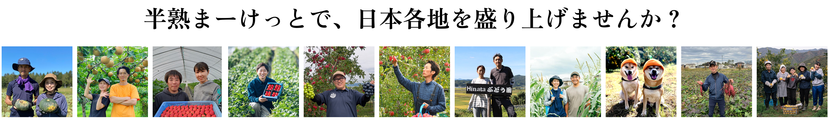 半熟まーけっとで、日本各地を盛り上げませんか？